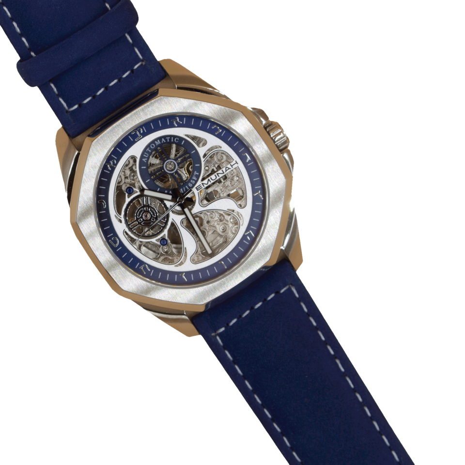 Photo of the front side of the Emunah EC3100 timepiece